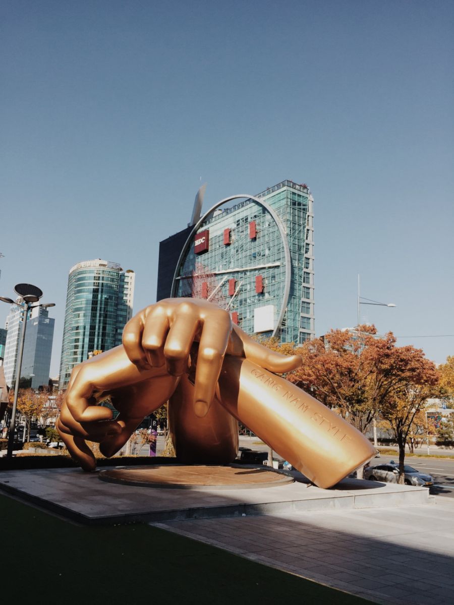 Gangnam Style statue Seoul South Korea