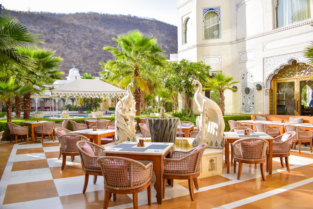 The Leela Palace Jaipur peacock courtyard